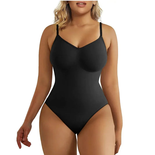 Elevé Sculpt Bodysuit – Seamless V-Neck Compression Shaper